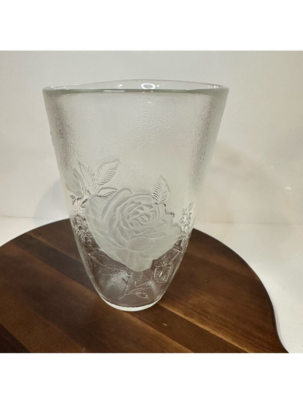 Vintage Royal Albert American Beauty Crystal Vase - 8 1/2 inches Tall